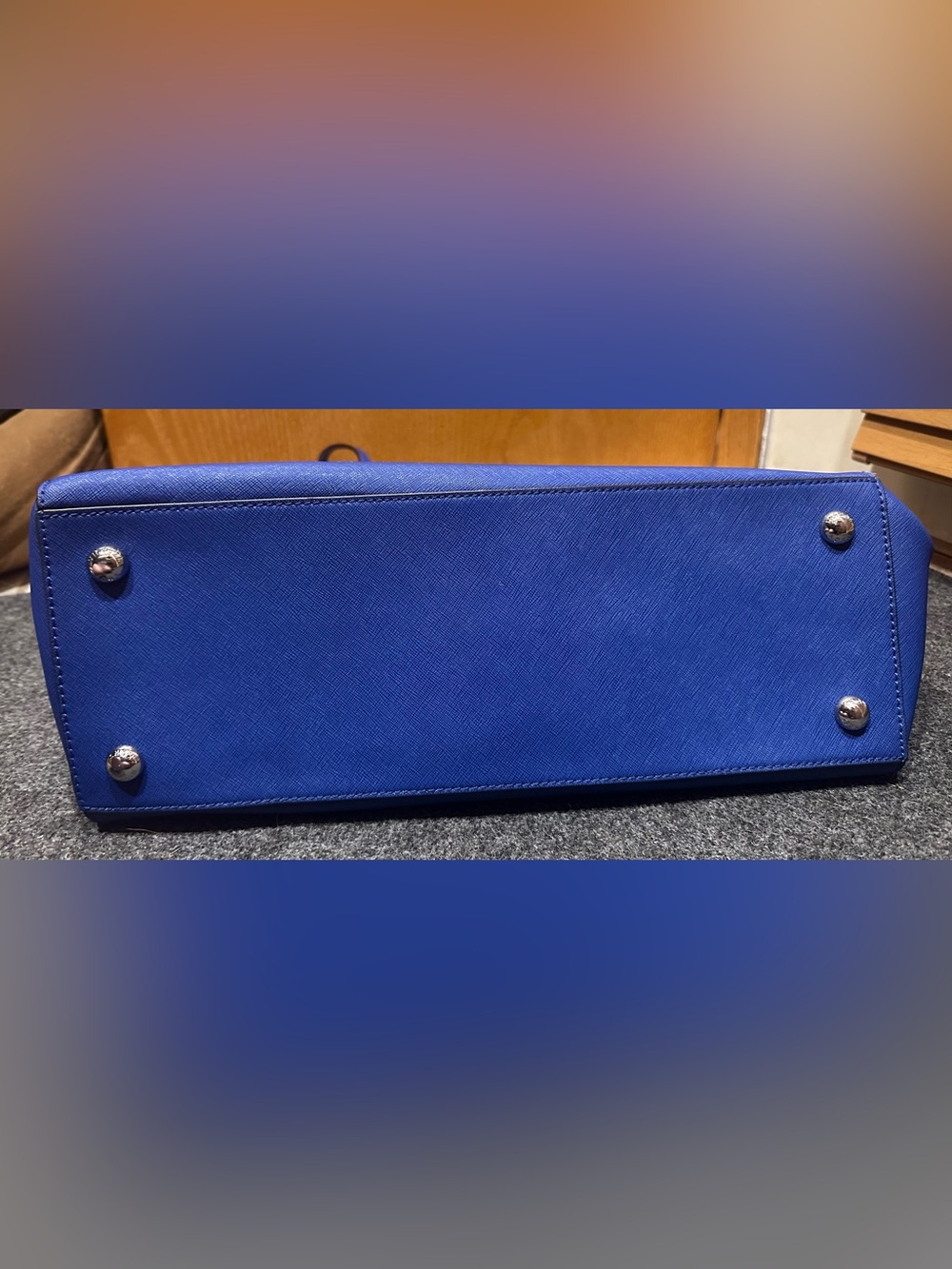 Michael Kors Jet Set Travel Large Tote Bag in Royal Blue - Picture 5 of 14